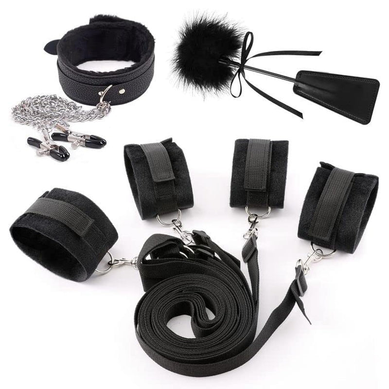 Soft Sex Bondage Restraint Set, Adult Couple Sex Toy, Bdsm Kit, Sexual Bondage Gear Accessories With Adjustable Straps, Normal Size