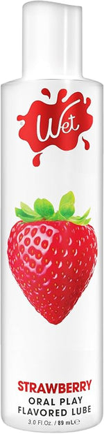 Water-Based Flavored Lube for Men, Women & Couples, 3 Fl Oz (Sexy Strawberry) - Long-Lasting Premium Personal Lubricant Safe to Use with Latex Condoms - Gluten Free & Sugar Free