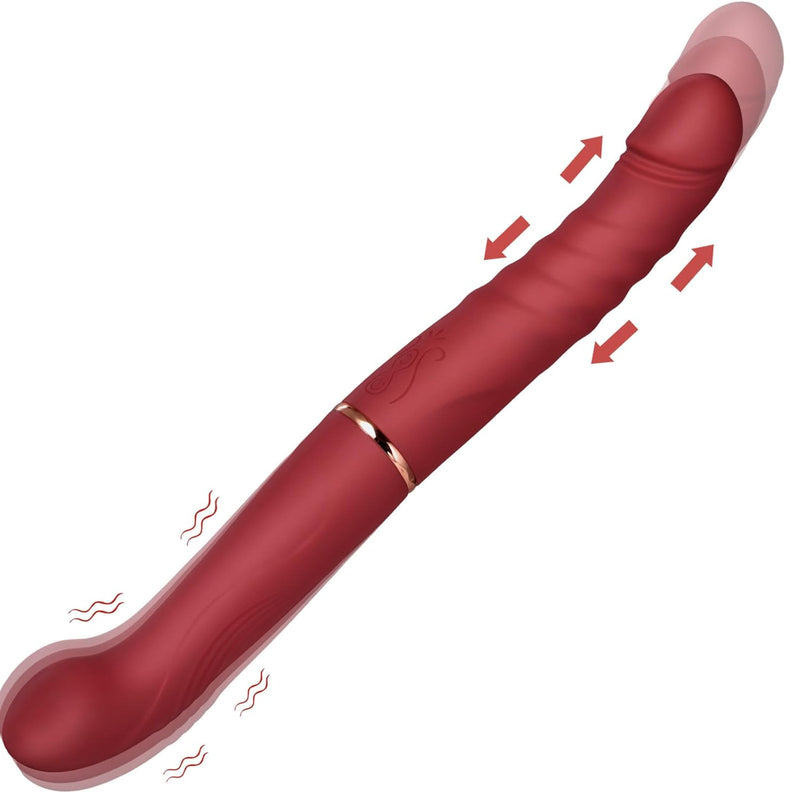 Double Ended Dildos Sex Toys For Couples, Double Headed Thrusting Vibrator, Big Headed Double Penetration Lesbian Sex Toys, Anal G Spot Foreskin Juguete Sexual Realistic Dildos