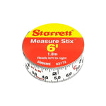 Tape Measure Stix with Adhesive Backing - Mount to Work Bench, Saw Table, Drafting Table - 3/4" x 6', English Metric, Left-Right Reading - SM66ME