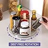 2 Pack 9 Inch Clear Acrylic Lazy Susan, Non-Skid Turntable Organizer for Cabinet, Kitchen, Pantry Organization Storage, Refrigerator, Vanity Makeup, Bathroom Countertop Organizing, Rotating Spice Rack