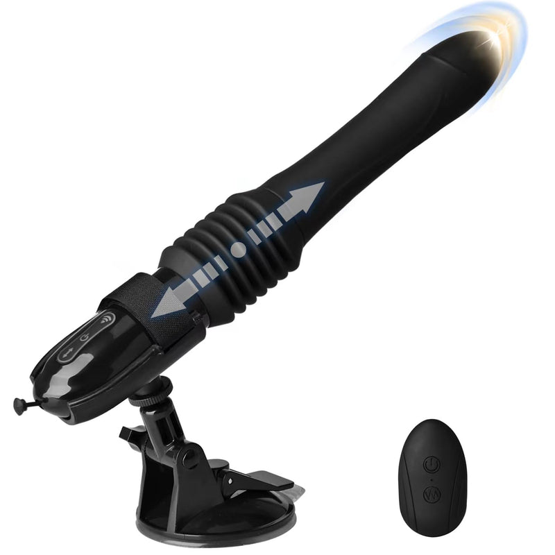 Automatic Thrusting Sex Machines, Realistic Dildo Vibrator With 10 Vibrations 3 Thrusts For Women Men G Spot Clitoral Anal Stimulation, Remote Control With Strong Suction Cup For Couples