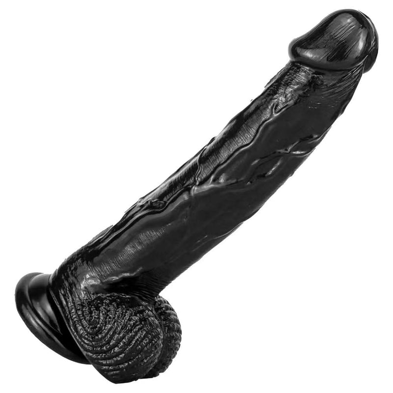 12.2" Long Dildo Black Horse Dildo Adults Sex Toy Silicone Thrusting Dildo With Strong Suction Cup For Hands-Free Play, Big Thick Dildo Anal Plug, Prostate Stimulation, Medium Player Training