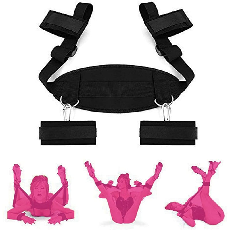 Bed Restraint Sex Bondage For Adult Couple Sex Cuff Tied Down Arm And Leg Chain With Handcuff Bondage Adult Kit Bdsm Restraints Bondage Adult Kit Sex Restraintants Set For Women Sm Toys