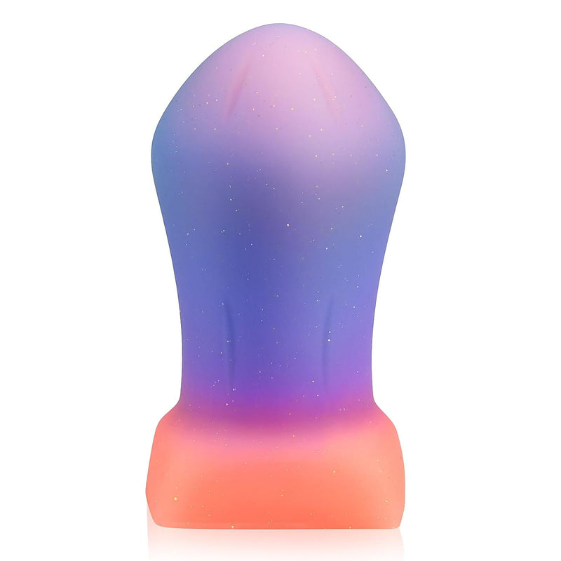 Silicone Anal Plug Glow-In-The-Dark Fantasy Butt Plug With Powerful Suction Cup For Prostate Stimulation, Beginner Training Kit, Adult Sex Toy For Men Women And Couples (L)