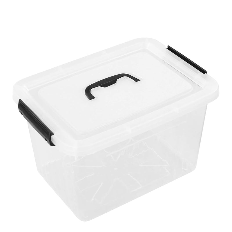 12 Quart Plastic Storage Latch Box, Latching Storage Bin With Handle,1 Pack