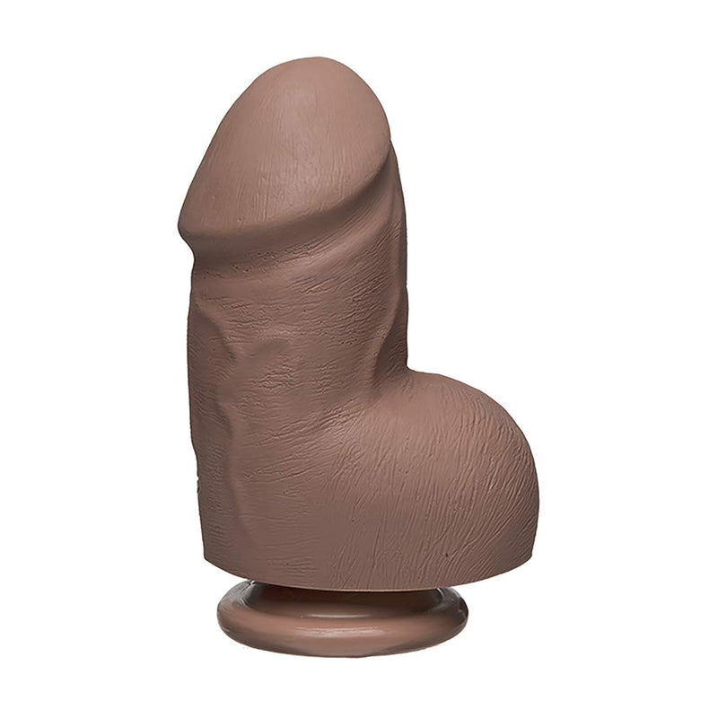 The D - Fat D - 6 Inch With Balls - Firmskyn - 6.25" Long And 2.75" Wide - Strong Suction Cup Base - O-Ring Harness Compatible Dildo, Caramel