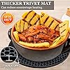 Silicone Trivet Mats - 4 Heat Resistant Pot Holders, Multipurpose Non-Slip Hot Pads for Kitchen Potholders, Hot Dishers, Jar Opener, Spoon Holder, Food Grade Silicone & BPA Free (Black)