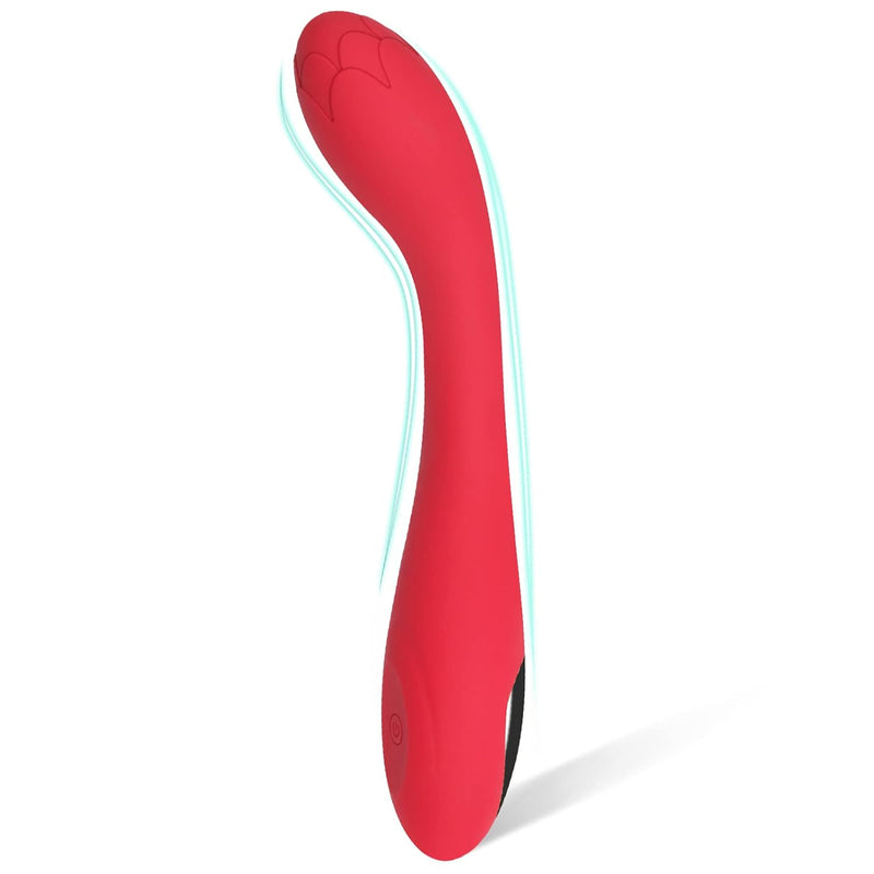 Clitoral G-Spot Powerful Rose Vibrator, Waterproof Dildo Clit Stimulator With 10 Vibration Modes, Softer And Flexible Sex Toy For Women, Clitoral Vibrator (Red)