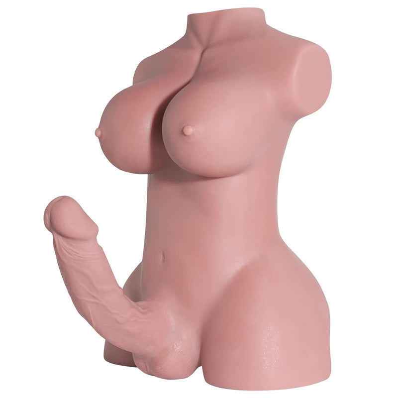 Small Size Shemale Sex Doll With Torso Realistic Dildo Breasts And Tight Anal Hole (9.8Lb), Transsexual Love Doll Hugh Penis Adult Sex Toy For Men Women Couple Unisex Masturbation Sex Fun