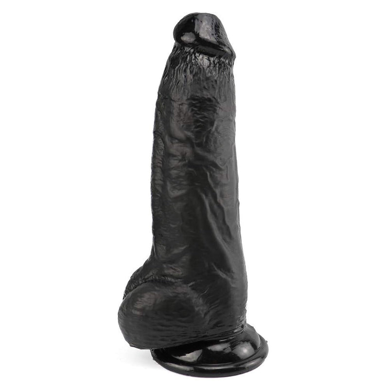 Small Glans Big Thick Dildo 8.26 Inch With Strong Suction Cup, Huge Realistic Dildo For Anal Play, Fake Penis Adult Sex Toy For Vagina Anal Stimulate G-Spot Stimulating Quick Orgasm (Black)