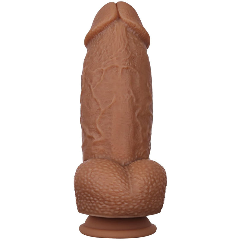 Double Layer Realistic Dildo 2.5 Inch Diameter Silicone Material No Any Smell Huge Penis Big Dick Large Cock Dong Strong Suction Cup 2 Balls G-Spot Adult Sex Toys (8.3 Inch)