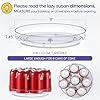 2 Pack 9 Inch Clear Acrylic Lazy Susan, Non-Skid Turntable Organizer for Cabinet, Kitchen, Pantry Organization Storage, Refrigerator, Vanity Makeup, Bathroom Countertop Organizing, Rotating Spice Rack