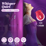 Upgraded Rose Dildo Vibrator – 5 Suction & Vibration Modes for Clitoral & G-Spot