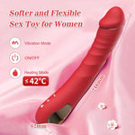 G Spot Couple Vibrator with Heating Function Sex Toys for Women Realistic Dildo Vibrators with 10 Vibrations Nipple Anal Vibrator Dildo Anal Toys for Couples Bullet Vibrators Wand (Red)