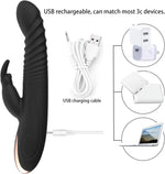 Portable Deep Massager Rechargeable with Handheld High Intensity, Electric Vibrators Massager with 8+7 Powerful Vibrations 3 Motor Vibrating Massage Tools for Personal Full Body Relaxation