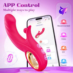 Thrusting Vibrator Rabbit Vibrators for Women - G Spot Vibrator Clitoral Sex Toys with 10 Vibrating 7 Thrust Modes & Heating, Adult Sex Toy Thrusting Dildo for Womens Female Couples Games