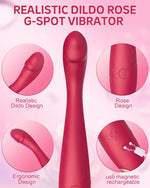 G Spot Vibrator Sex Toys for Women - Wand Vibrator Adult Female Sex Toys Personal Massager with 10 Powerful Vibrations & Heating Function, Vibrating Dildo for Clitoris Vagina and Anal Stimulation