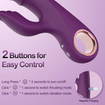 Thrusting Vibrator G Spot Dildos- Adult Sex Toys with 3 Thrusting Modes & 10 Vibrations for Dual Stimulation, Female G Spot Vibrator Rabbit Sex Toy Clitoral Vibrating Dildo (Purple)