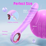 Thrusting Dildo Vibrator-8.3" G Spot Vibrator Womens Sex Toys with 7 Vibrating & 7 Thrusting Modes,Adult Toys Dildos for Women Clitoral & Men Anal Stimulation,Sexual Pleasure Tools for Women (Purple)