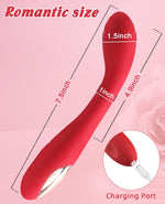 Clitoral G-Spot Powerful Rose Vibrator, Waterproof Dildo Clit Stimulator with 10 Vibration Modes, Softer and Flexible Sex Toy for Women, Clitoral Vibrator (Red)