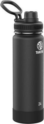 Actives 24 oz Vacuum Insulated Stainless Steel Water Bottle with Spout Lid - Onyx