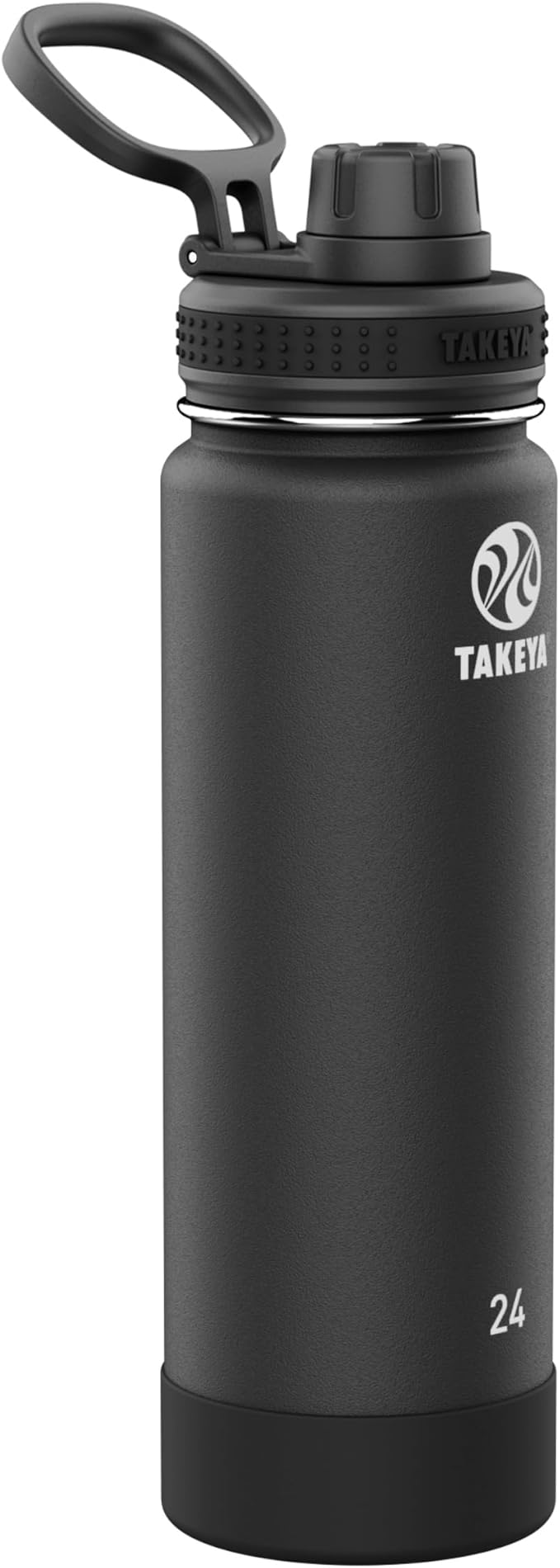 Actives 24 oz Vacuum Insulated Stainless Steel Water Bottle with Spout Lid - Onyx