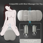 Sex Pillow Couples Sex Toys, Heart Shaped Inflatable Cushion Furniture for Bedroom Dildo Mount, Upsize Wedge with Bondage Cuffs, Cross Strap, Nipple Clamps BDSM Kit