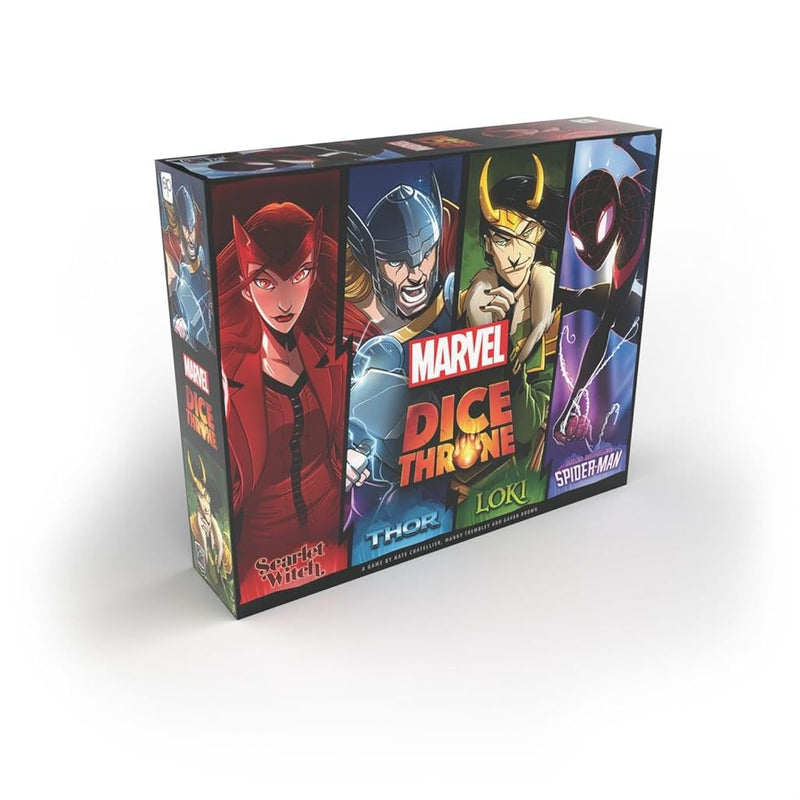 Marvel Dice Throne 4-Hero Box with Scarlet Witch, Thor, Loki & Spider-Man -