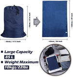 Washable Travel Laundry Bag with Drawstring (3 Pack), Large Dirty Clothes Bag Fit a Laundry Basket or Clothes Hamper, Enough to Hold 4 Loads of Laundry,26x39 inches Navy Blue 3