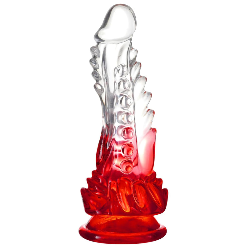 Monster Dildo,6.7 Inch Small Dildo With Strong Suction Cup,Clear-Red Gradient Dildo Adult Toys For Beginner Women