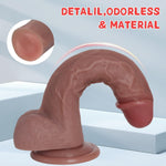 7.8" Realistic Silicone Dildo with Strong Suction Cup – Safe Adult Toy for Couples