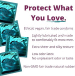 Ultra - Standard Fit Condoms - 12 Count - Ultra-Thin, Vegan, Non-Toxic, Medium Size Natural Rubber Latex, 53mm for Silky Fit