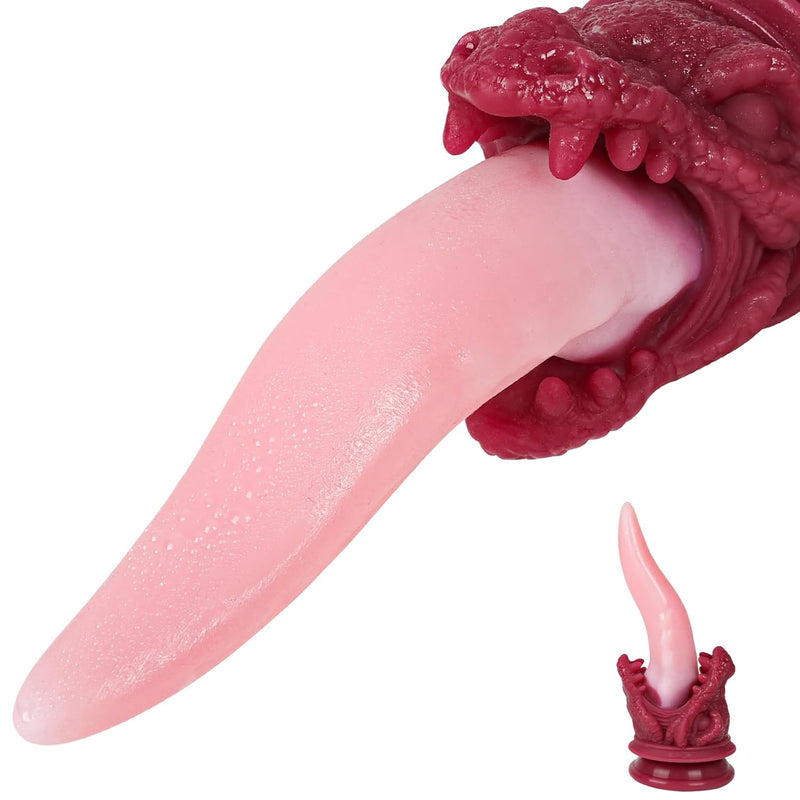 8.66 Inch Realisctic Monster Dildo For Women,Soft Dragon Tongue Shaped Penis, PortableMultifunctional Cock For G-Spot Stimulation, Dildos Licking Play Suitable For Adult Men And Women Orgasm Sex Toys