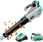 20V Cordless, 350 CFM 85 MPH Battery , Variable Speeds Leaf Blower for Cleaning Leaves, Dust, Snow, Lawn, Yard, 4.0Ah Battery & Fast Charger Included