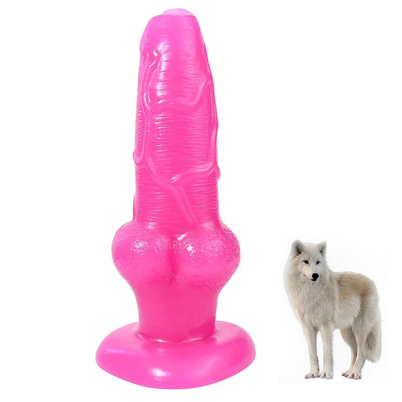 Huge Dildo 7.67In Pvc Animal Dildo Realistic Dog Penis With Knot Suction Cup Dildo Sex Toys For Male Female Masturbation