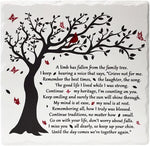 A Limb Has Fallen from The Family Tree Sympathy Plaque with Wooden Stand In loving memory of loved Wall Decor Table Decor Bereavement Condolences Gifts