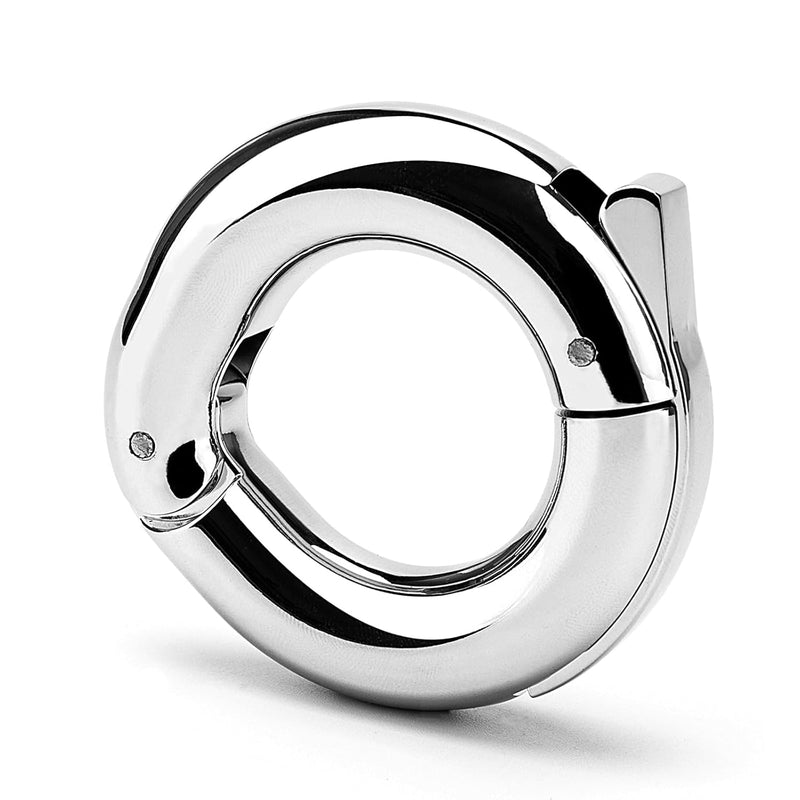 Male Penis Cock Ring Adujustable Size Delay Ring Stainless Steel Penis Ring Heavy Stretcher Adult Sex Toys(50Mm)