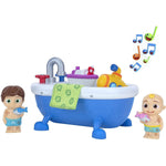 Musical Bathtime Playset - Plays Clips Of The ‘Bath Song’ - Features 2 Color Change Figures (Jj & Tomtom), 2 Toy Bath Squirters, Cleaning Cloth – Toys For Kids, Toddlers, And Preschoolers