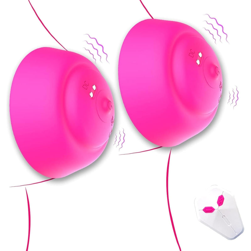 Nipple Toy Vibrator For Women With Remote Control,Wireless Nipple Clamps Sucking Stimulator With 10 Vibrating Speed Modes, Adult Sex Toys For Women Couples Pleasure Pink