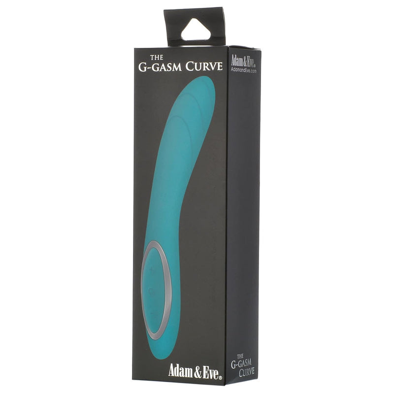 Rechageable Waterproof Silicone G-Gasm Curve Vibrator, 8.25", Teal