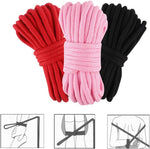 3Pcs Soft Cotton Sex Ropes Bondage Rope Restraint Kit for Adult Sex Games for Women & Men Couple BDSM Strap Use for Bed Restraints Game (3 Pcs)