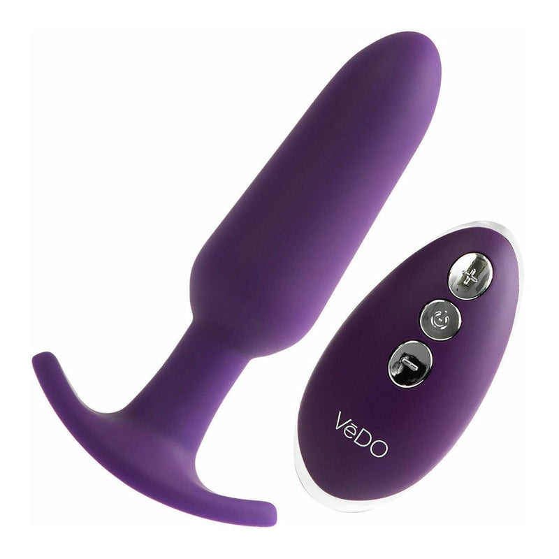 Bump Plus Rechargeable Vibrating Waterproof Anal Vibe With Remote Control - Deep Purple