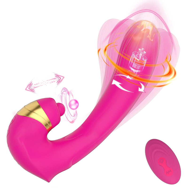 Vibrator Thrusting Dildo For Women - 3 In 1 G Spot Vibrator Clitoral Stimulator Sex Toys Vibrator With 10 Vibration 10 Twisting Modes With Slapping, Adult Sex Toy For Women And Couple