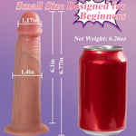 "6.8" Soft Silicone Dildo with Suction Cup, Beginner-Friendly & Strap-On Compatible"