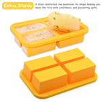 1-Cup Extra Large Silicone Freezing Tray With Lid,Soup Cube Tray,Silicone Freezer Container,Freeze & Store Soup, Broth, Sauce, Leftovers - Makes 4 Perfect 1 Cup Portions