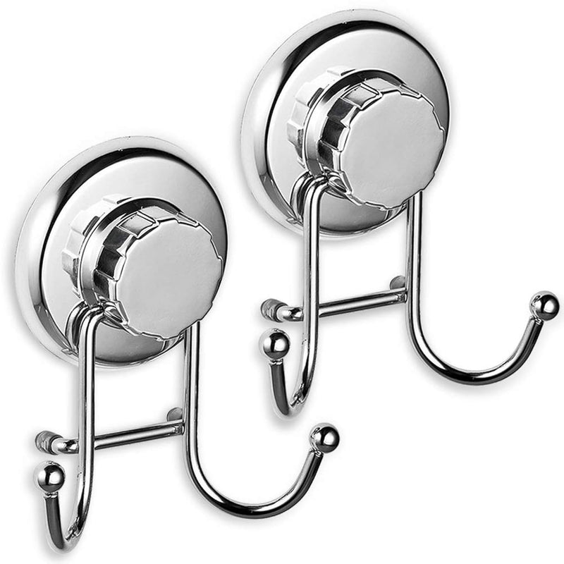 - Powerful Vacuum Suction Cup Hooks - Organizer For Towel, Bathrobe And Loofah