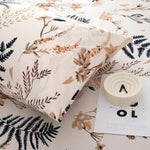 Floral Printed Sheet Set Queen, Soft Microfiber Botanical Bed Sheets 15" Extra Deep Pocket 4 Pieces