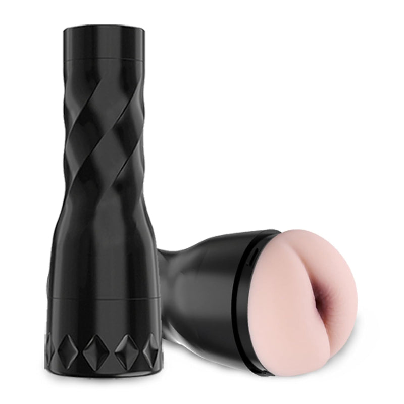 Pocket Stroker Masturbator Cup, Anal Opening Sex Cups 9In Depth 3D Realistic Textured Adult Sex Toys For Men Women, Black Berry Sleeve Style As