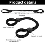 Rope Handcuffs Bracelets 2 Pcs Sex Restraints Ankle Cuffs BDSM Bondage Adjustable Handcuffs Anklets Sex Toys Cotton Ropes Wrist Cuffs Beginner Fetish Adult SM Game for Women (Black)